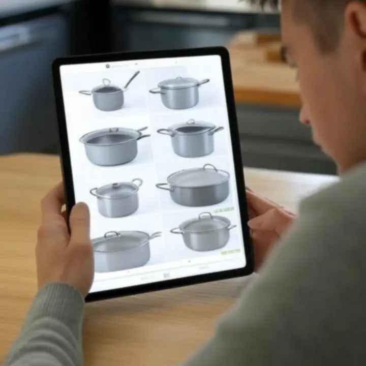 Lista historii zamówień w sklepie z wyposażeniem kuchni