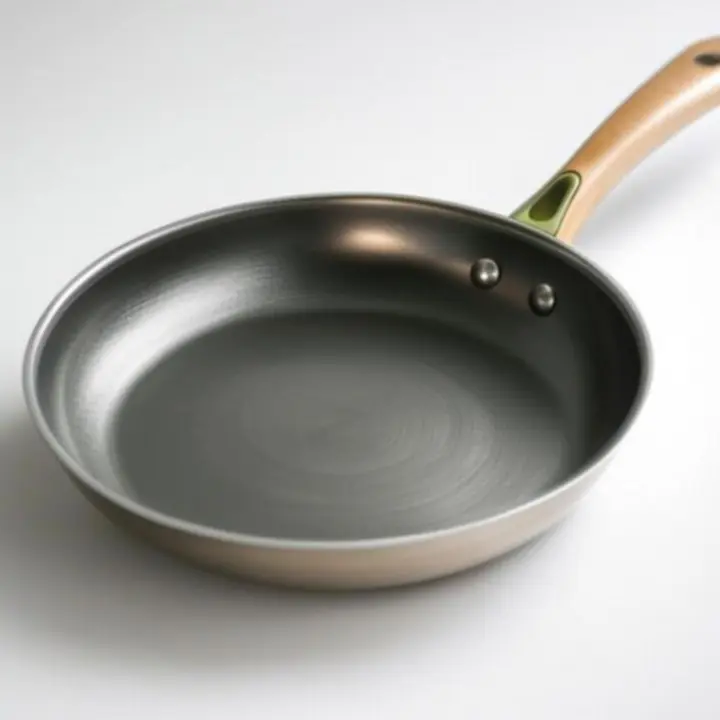 Szczegół z nowoczesnej patelni z powłoką nieprzywierającą KitchenViaPL